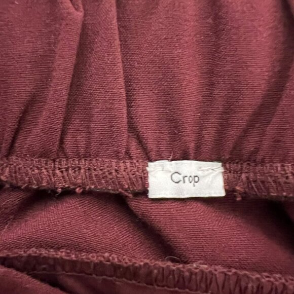 Nine West Women’s Cropped Pants Pull On Maroon Size Large Pockets - Picture 9 of 10